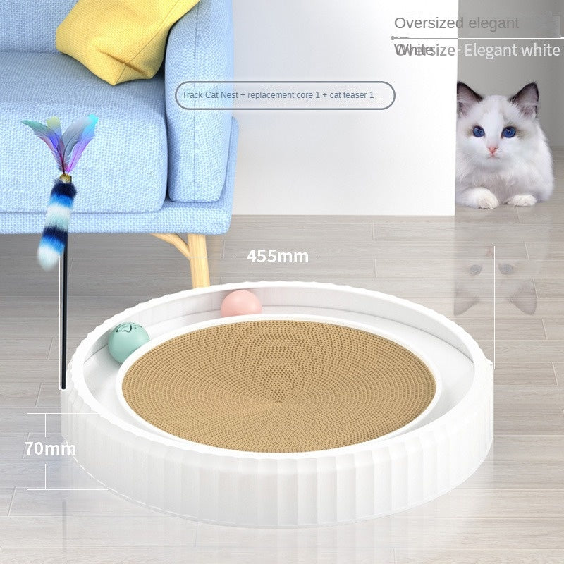 Round Cat Scratching Board – Durable Anti-Scratch Claw Grinder, Wear-Resistant Pet Furniture Protector