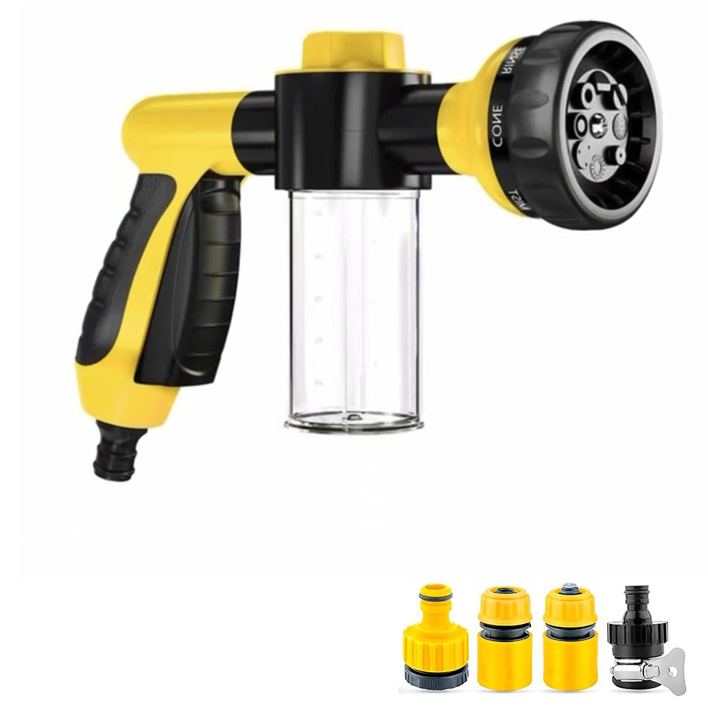 High-Pressure Pet Shower Sprayer with Grooming Brush – Dog Bath Hose for Outdoor Use, Car Wash, Flower Watering