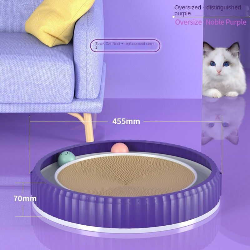 Round Cat Scratching Board – Durable Anti-Scratch Claw Grinder, Wear-Resistant Pet Furniture Protector