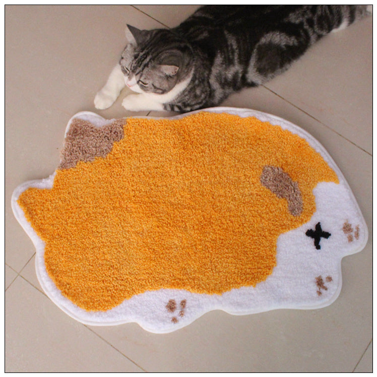 Cartoon Non-Slip Cat Mat – Soft & Warm Pet Sleeping Pad for Cages and Floors | Cute Anti-Skid Carpet for Cats & Small Pets