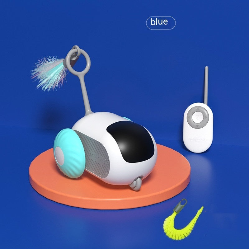 Remote Control Cat Toy Car – USB Charging Interactive Self-Moving Toy for Indoor Cats & Kittens
