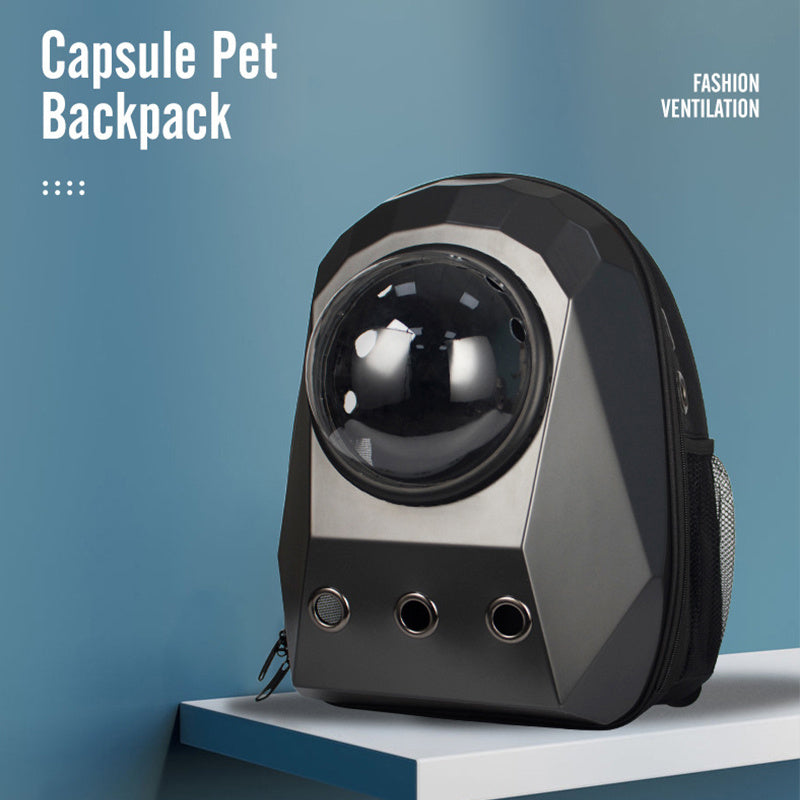 Breathable Cat & Dog Carrier Backpack – Portable Travel Space Capsule Pet Bag for Outdoor Transport