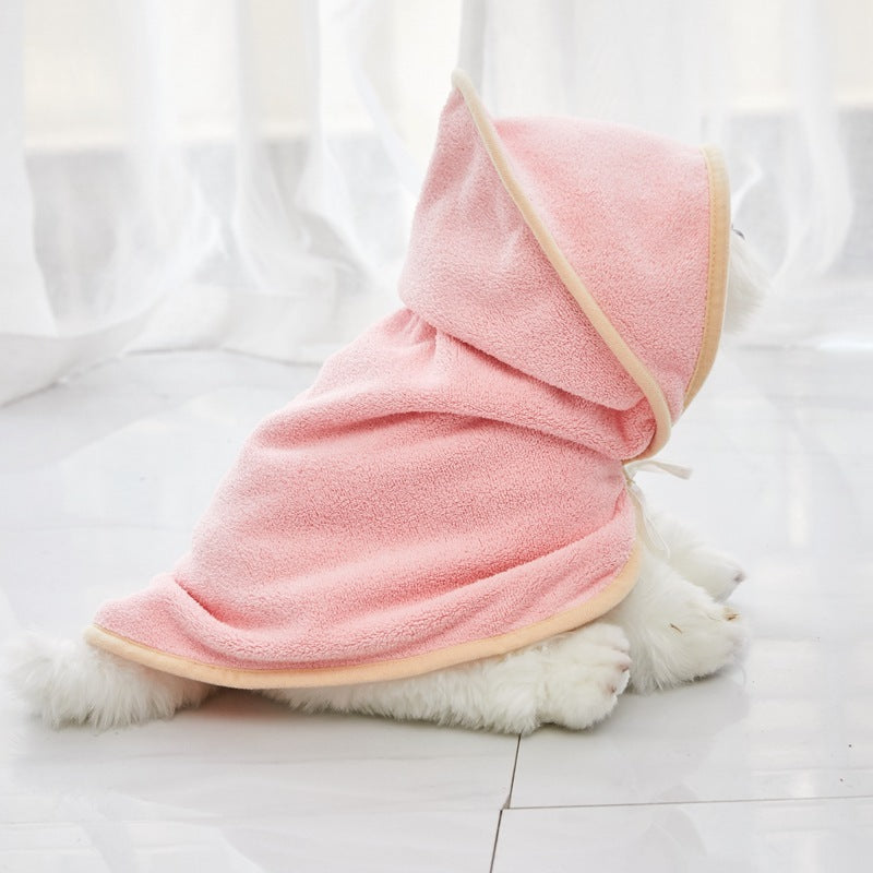 Microfiber Pet Bathrobe – Quick-Drying Absorbent Towel Coat for Dogs and Cats After Bath