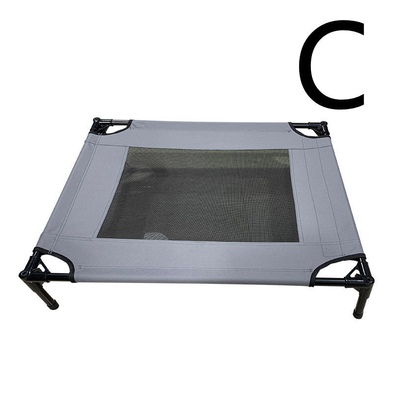 Outdoor Pet Camping Bed with Canopy – Elevated Covered Loft Bed for Dogs & Cats, Sunshade Tent for Travel & Backyard Use
