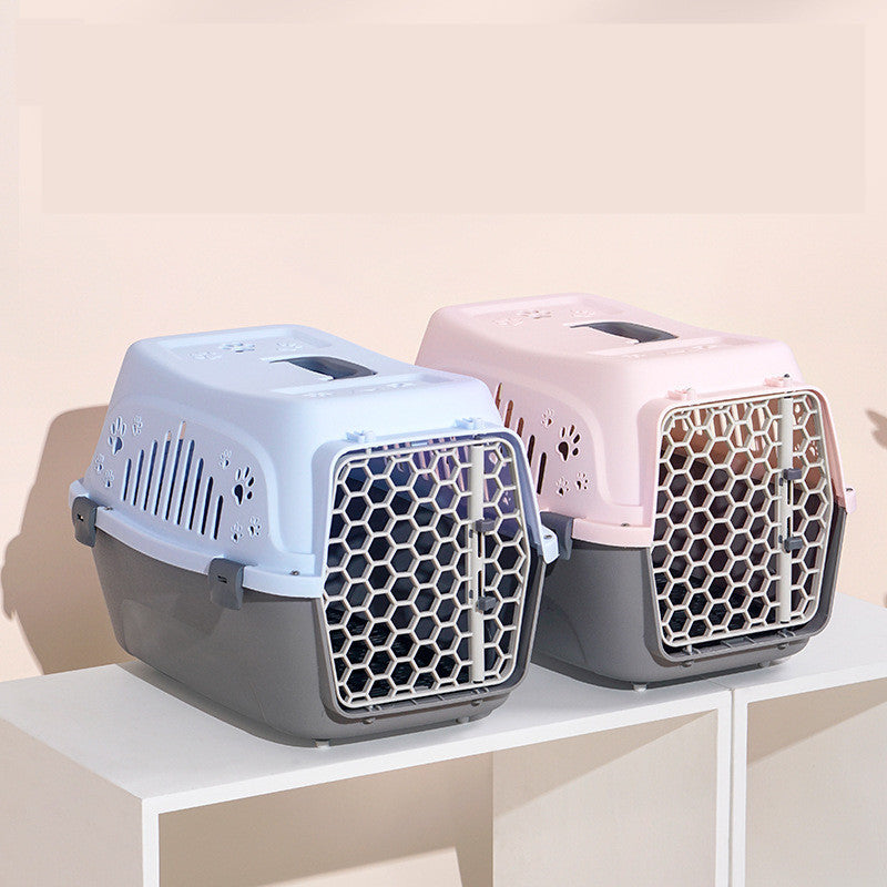 Portable Pet Travel Carrier – Cat Air Box & Dog Cage for Small and Medium Pets | Secure & Ventilated Outing Bag for Dogs and Cats