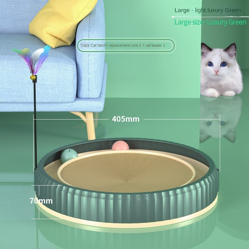 Round Cat Scratching Board – Durable Anti-Scratch Claw Grinder, Wear-Resistant Pet Furniture Protector