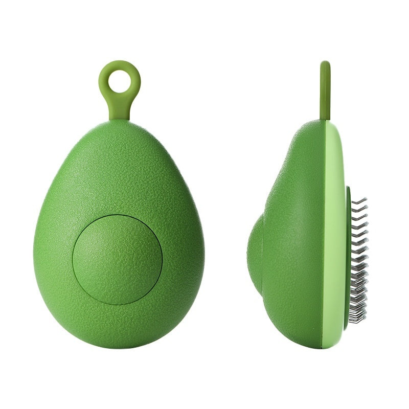 Avocado Shaped Pet Grooming Brush – Stainless Steel Needle Comb for Cats & Dogs, Hair Remover and Cleaning Tool