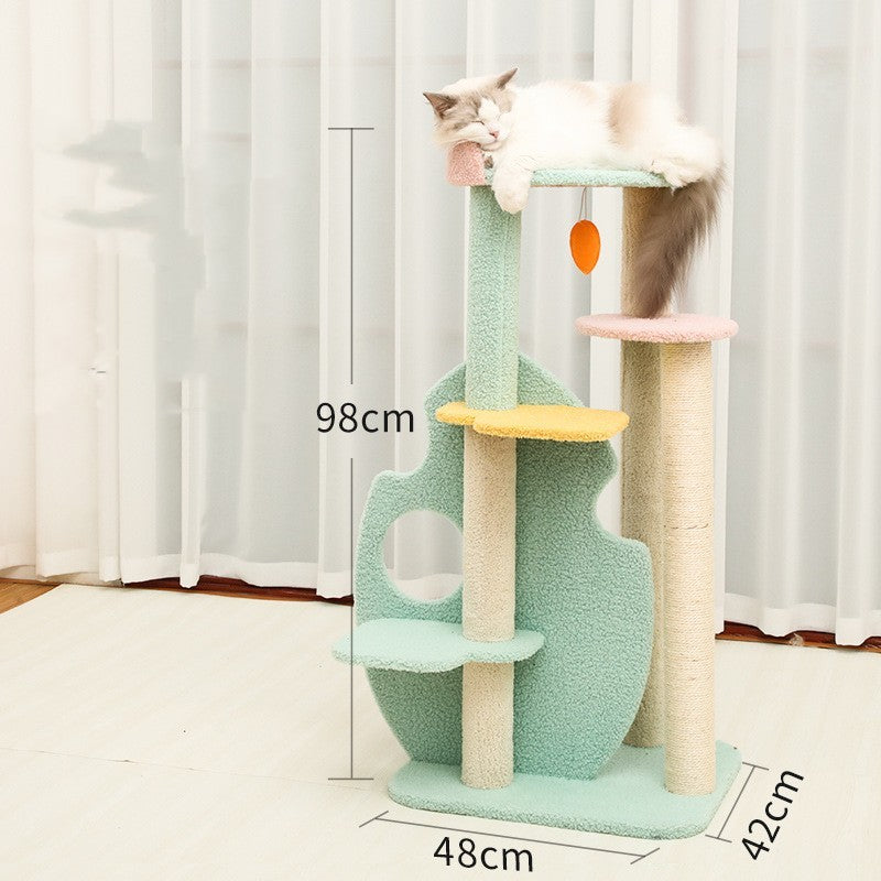 Large Cat Scratching Post – Tall Sisal Cat Claw Pole for Indoor Cats, Durable Furniture Protector & Cat Life Toy