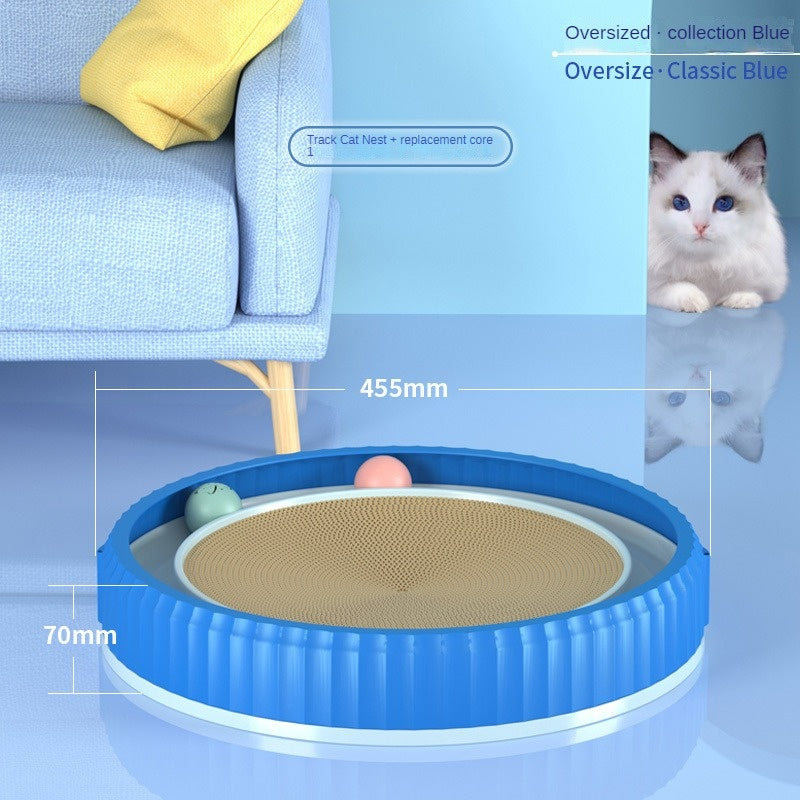 Round Cat Scratching Board – Durable Anti-Scratch Claw Grinder, Wear-Resistant Pet Furniture Protector