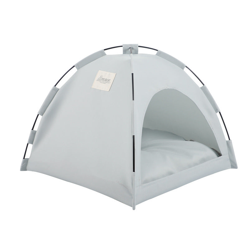 Cat Tent with Cooling Mat – Indoor Dog House Pet Sofa, Camping-Style Bed with Cushion for Cats & Small Dogs