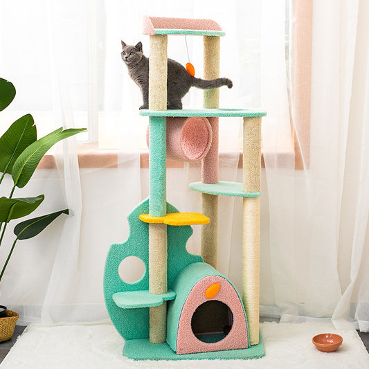 Large Cat Scratching Post – Tall Sisal Cat Claw Pole for Indoor Cats, Durable Furniture Protector & Cat Life Toy