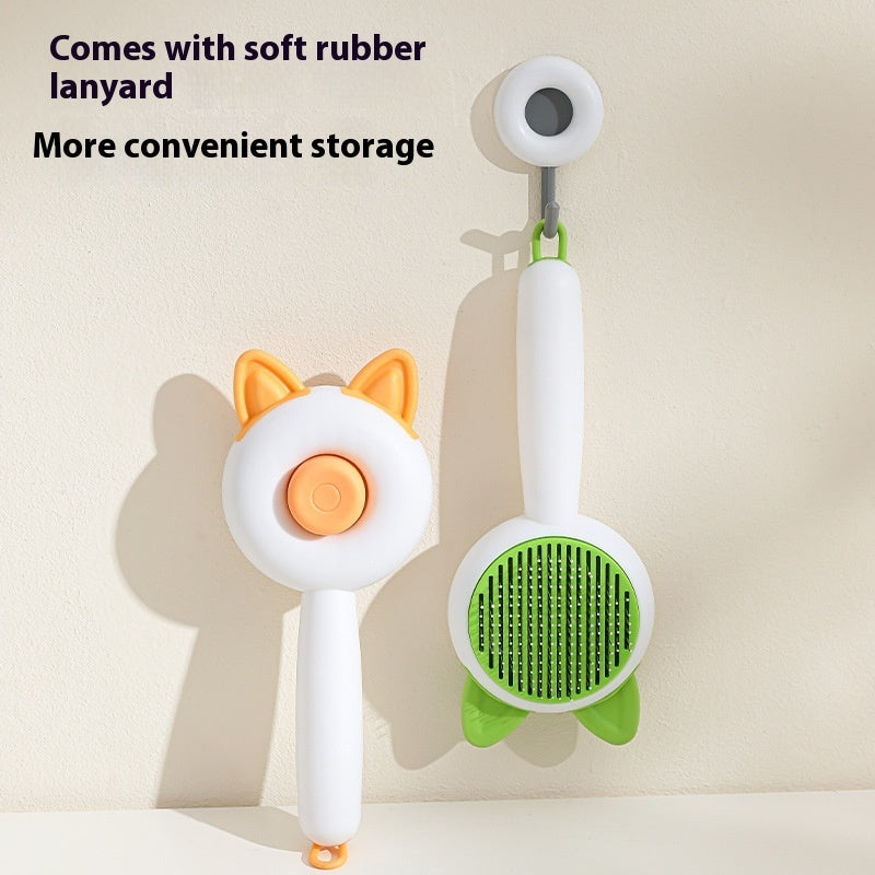 Self-Cleaning Pet Hair Remover Brush – Dematting Comb for Dogs & Cats, Grooming Tool for Shedding and Tangles