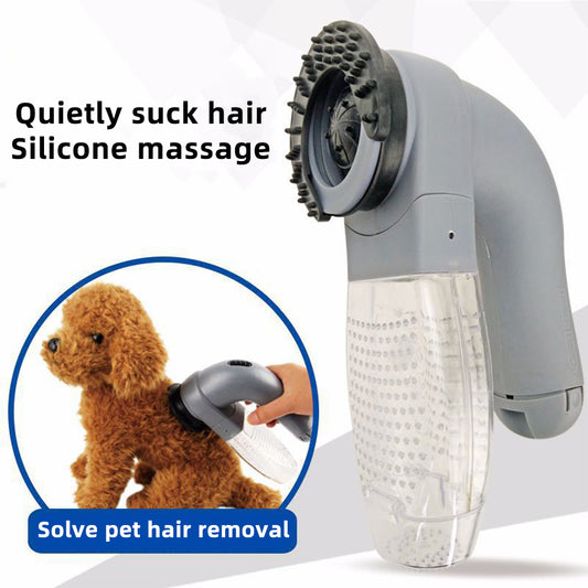 Electric Pet Hair Vacuum Cleaner – Portable Grooming Tool with Massage Function for Dogs & Cats