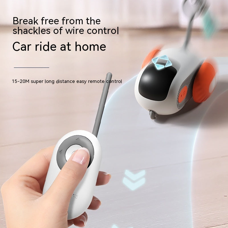 Remote Control Cat Toy Car – USB Charging Interactive Self-Moving Toy for Indoor Cats & Kittens