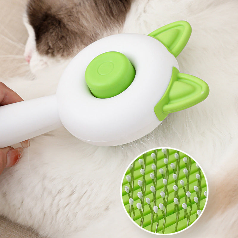 Self-Cleaning Pet Hair Remover Brush – Dematting Comb for Dogs & Cats, Grooming Tool for Shedding and Tangles