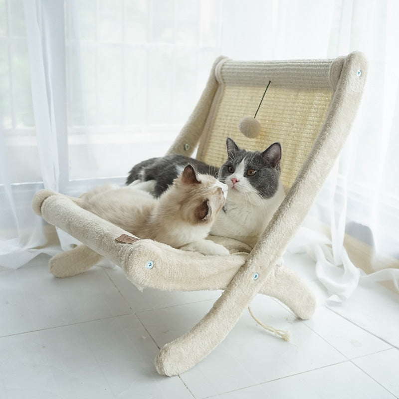 Cat Sofa Bed Sunbathing Lounge – Cozy Elevated Pet Chair for Indoor Cats, Soft Cushion Cat Window Seat Furniture