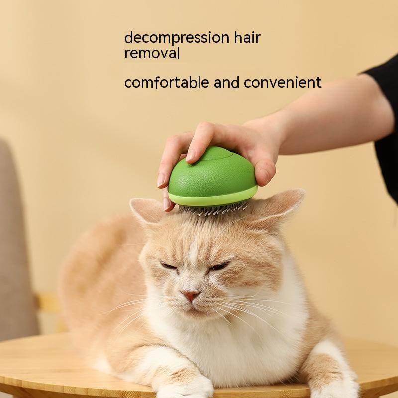 Avocado Shaped Pet Grooming Brush – Stainless Steel Needle Comb for Cats & Dogs, Hair Remover and Cleaning Tool