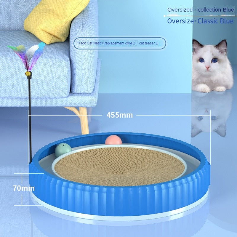 Round Cat Scratching Board – Durable Anti-Scratch Claw Grinder, Wear-Resistant Pet Furniture Protector